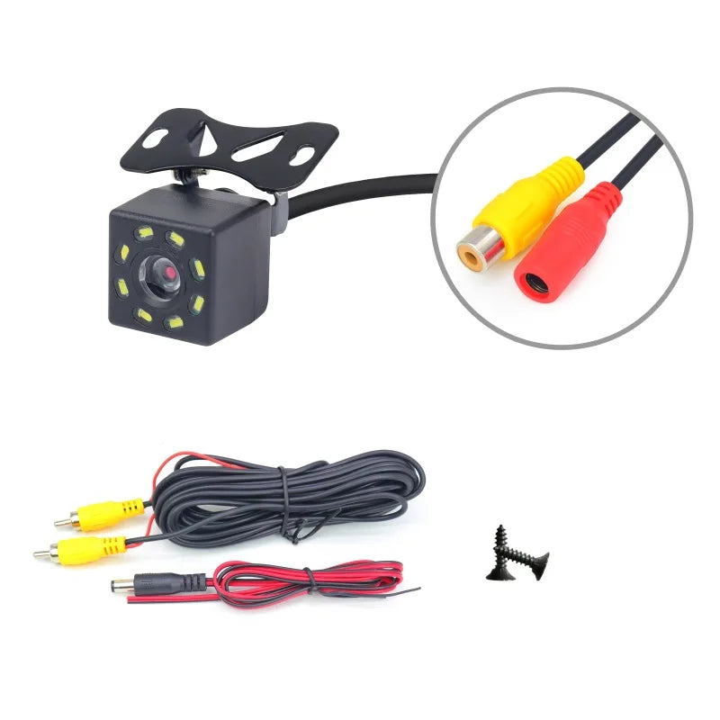 HD Car Rearview Camera Rear View Video Vehicle Camera Backup Reverse Camera 4/8 LED Night Vision Parking Camera