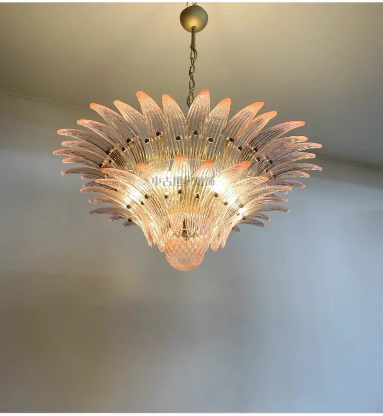 Modern Vintage French Glass Living Room Chandelier Designer Bedroom Mid-Century Style Duplex-Style Dining RoomLarge Villa Lights