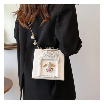 Luxury Angel Female Handbags Fashion Pearl Women Bag Cross Body Brand Leather Women Shoulder Bag Ladies Hand Bags