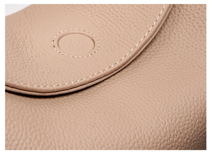 Burminsa Cowhide Genuine Leather Tote Shoulder Bags For Women 2026 Luxury Designer Crossbody Purses Bucket Work Ladies Handbags