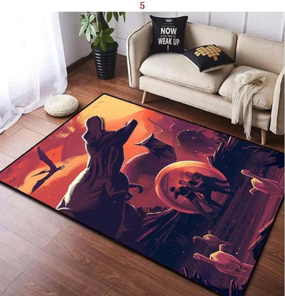 Jurassic Park Carpet Kids Carpets Living Room Tea Table Mats Bedroom Rug Washable Floor Mats Household Mat Dinosaur Carpet Decor