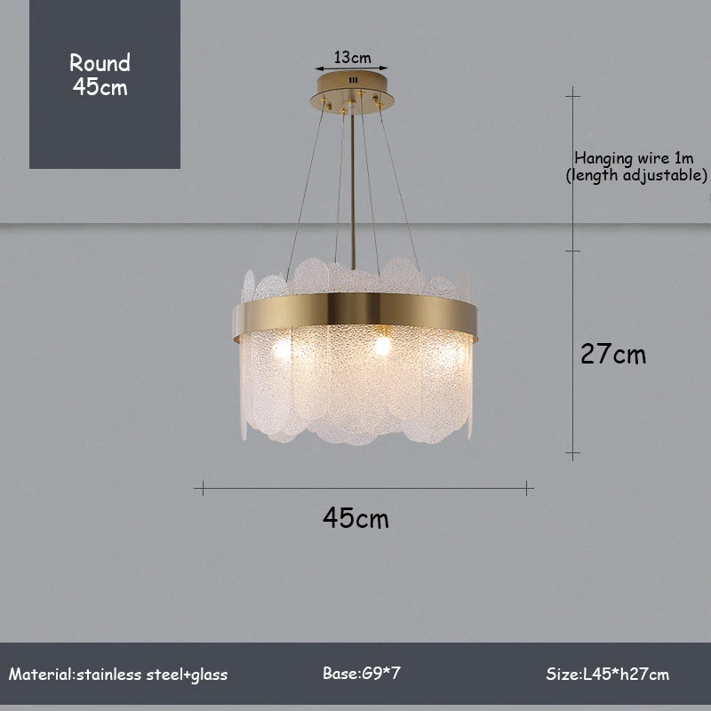 Modern Luxury Lustre Crystal Chandelier Living Room Ceiling Lights Dining Room LED Chandeliers Villa Gold Crystal Pendant Lamp