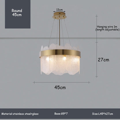 Modern Luxury Lustre Crystal Chandelier Living Room Ceiling Lights Dining Room LED Chandeliers Villa Gold Crystal Pendant Lamp