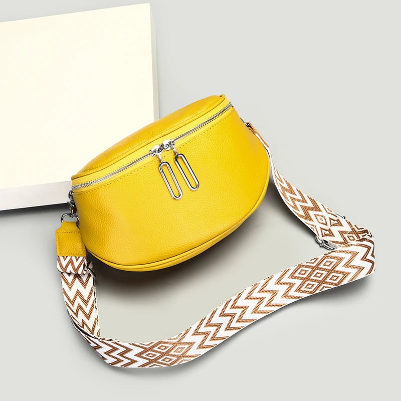 High Quality Cow Leather Women Shoulder Crossbody Bags 2023 Luxury Solid Genuine Leather Small Handbag Female Messenger Tote Sac