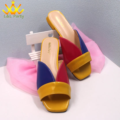 2024 Summer New Fashion Italian Women Shoes and Bag Set in Dark Purple Color Mature Style Comfortable Heels for Wedding
