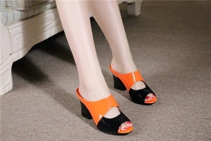 Women's Slippers And Ladies Sandals High Up To 5cm Heel Slides Rubber On Sale Wholesale Natural Skin Luxury New Fashion Shoes 39