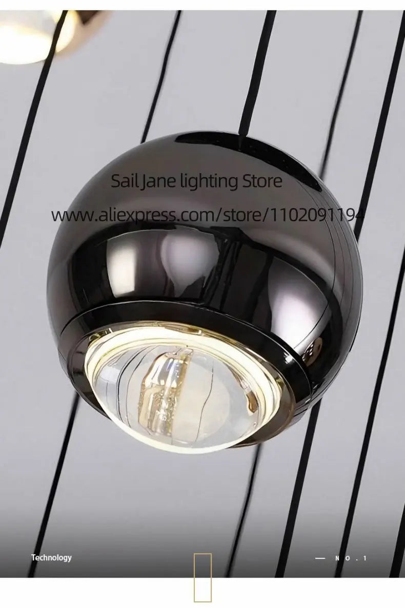 Nordic Circular Chandelier Indoor Lighting Modern Chandelier Gold And Black Mixed High Loft Chandelier LED Staircase Chandelier