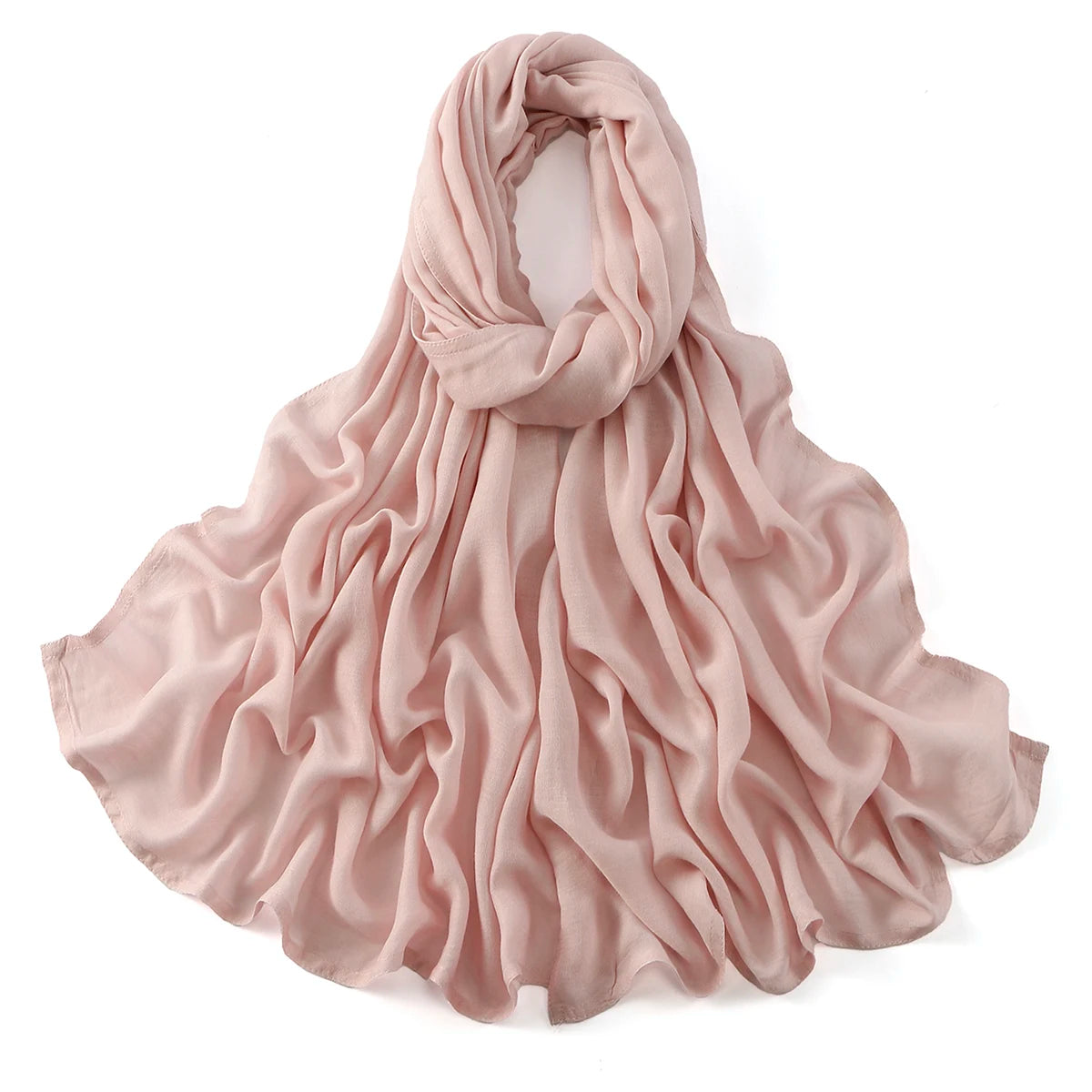 185*75cm Muslim Modal Hijab Rayon Cotton Shawls For Women Thin Plain Scarf Big Size Headscarf Islamic Turban Headband