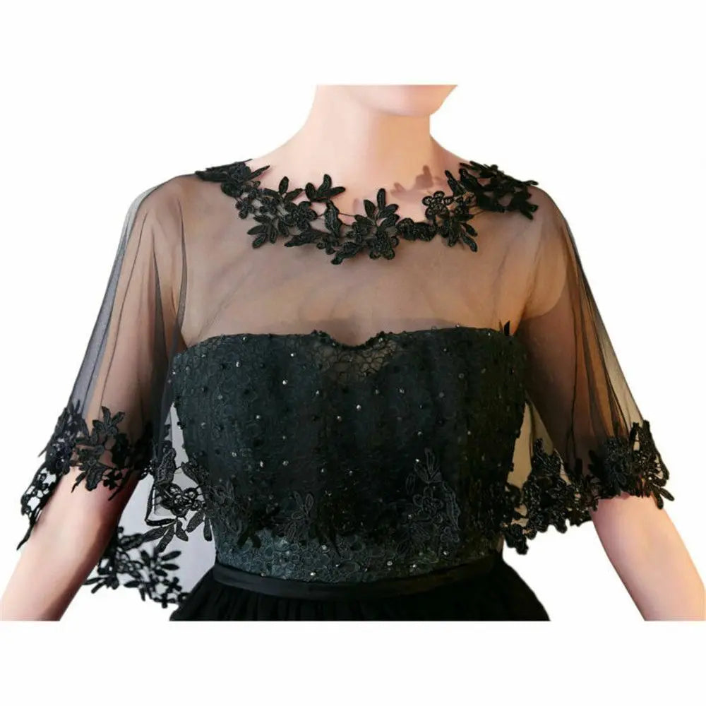 Summer Casual Party Evening Dress Shawl Elegant Lace Shawl Wedding Cape