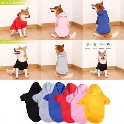 Winter Dog Clothes Sport Hoodies Sweatshirts Warm Coat Clothing Autumn for Small Medium Large Dogs Big Pets Puppy Hooded Sweats