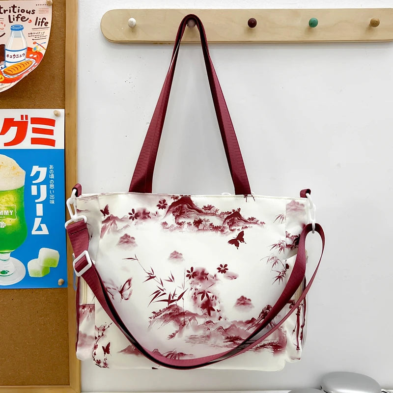 New Sweet Cute Ulzzang Y2K Ita Bags Subculture Dopamine Transparent Display Cool Tote Bag Aesthetic Lace DIY Badge Shoulder Bag