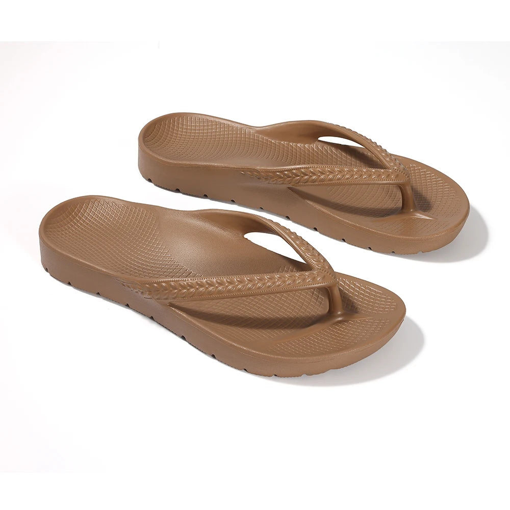 Asgard Summer Flip Flops Comfort Non-slip Flat Rubber Sandals With Stretchable Strap Unisex Cozy Casual  Beach Vacation Slippers