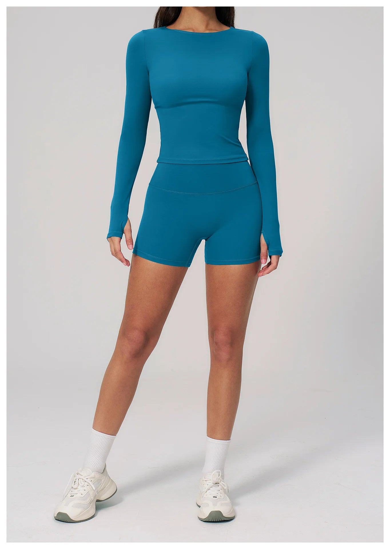 Yoga Set 2PCS Women Tracksuit Sportswear Workout Clothes Athletic Wear Gym Clothing Legging Fitness Top Long Sleeve Sports Suits