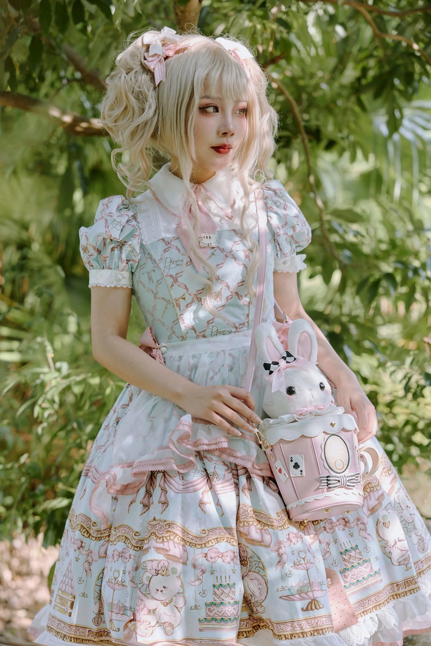 Japanese Original Lolita Cartoon Cute Rabbit Plush Shoulder Bag Sweet Kawaii Jk Uniform Oblique Span Bag