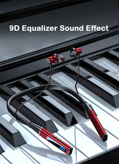 EARDECO 100 Hours Playback Bluetooth Headphone Bass Inear Wireless Headphones Neckband Earphones Headphones Sport Stereo TF Card
