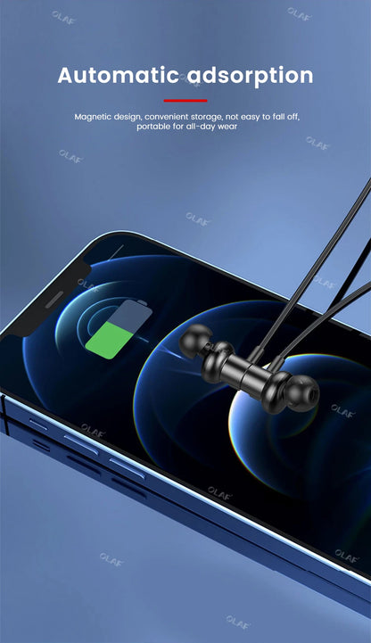 Sy8 Wireless Earphones Bluetooth 5.3 Neckband Headphones LED Super Power Waterproof Sport Magnetic Headset Handfree with Mic