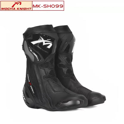 Mocha SH099 Motorcycle Track Riding Boots CE Certification Professional Racing Botas Waterproof Boots Double Botas Motocross