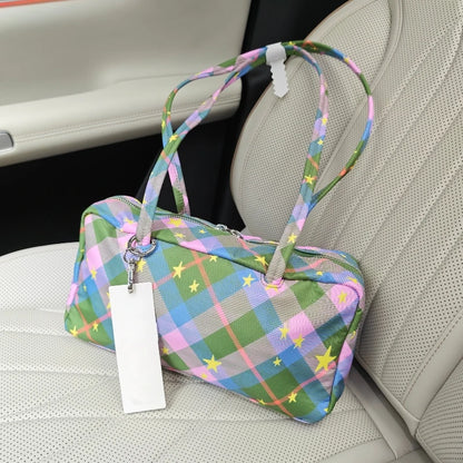 Brand Nylon Bowling Tote Bag Women Luxury Large Capacity Simple Versatile Shoulder Purse Ultralight Zipper Commuting Travel Bag