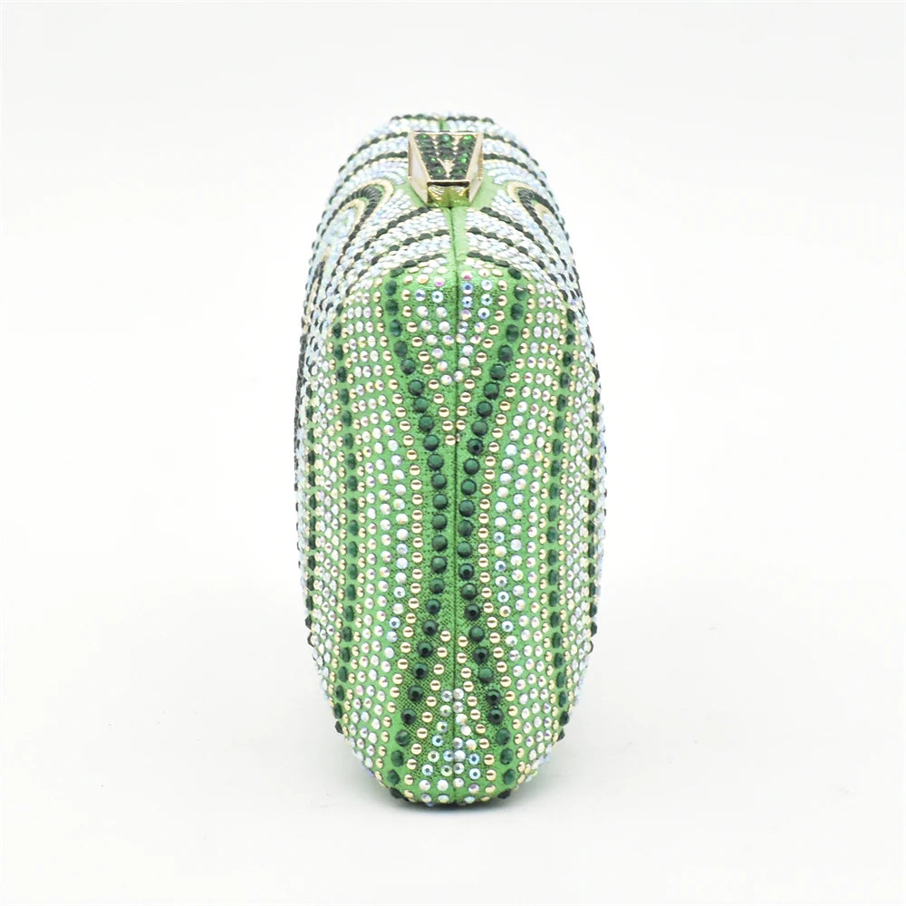 New Shoes and Bag Set African Sets Green Color Italian Shoes with Matching Bag for Women Nigerian Shoes and Bag Set for Wedding
