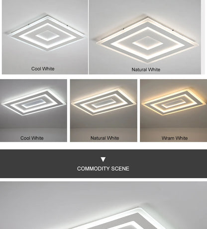 Modern Ultrathin Acrylic LED Ceiling Lamp Home Decor Sqaure LED Ceiling Light Bedroom Living Room Corridor Dimming Ceiling Light
