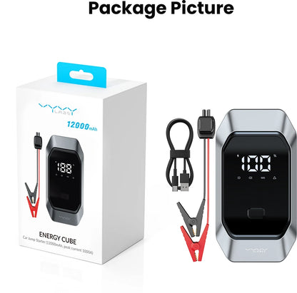 Vyvylabs 1000A Car Jump Starter 12000mAh Portable Battery Starter Emergency 12V Booster Starting Device Power Bank Jump Start