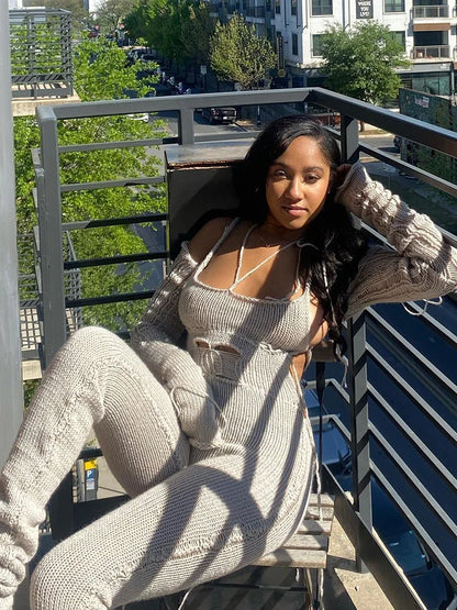 Sisterlinda Fashion Trend Y2K Jumpsuits Women Patchwork Sleeve Bandage Stretch Hipster One Piece Overalls Female Streetwear 2023