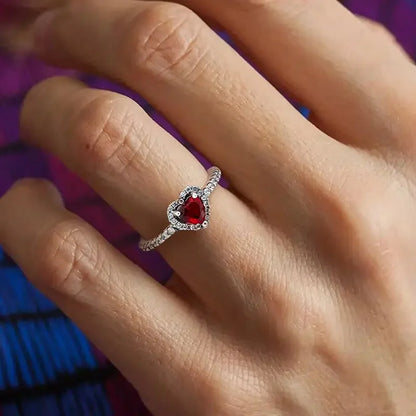 Gorgeous Zircon Romantic Love Heart Ring for Women Engagement Wedding Real 925 Sterling Silver Luxury High Quality Fine Jewelry