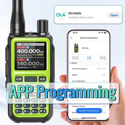 2PCS BAOFENG UV-5R Mini Walkie Talkie Full Band Bluetooth APP Programming Wireless Copy Frequency NOAA 999CH AM FM Two Way Radio