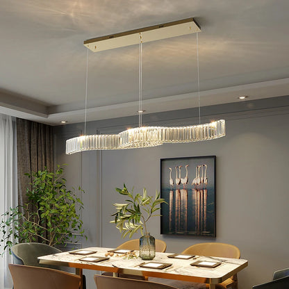 Modern Luxury LED Crystal Pendant Lights Villa Dining Room Kitchen Lighting Lustre Decor Chandeliers Indoor Bar Lights Fixture