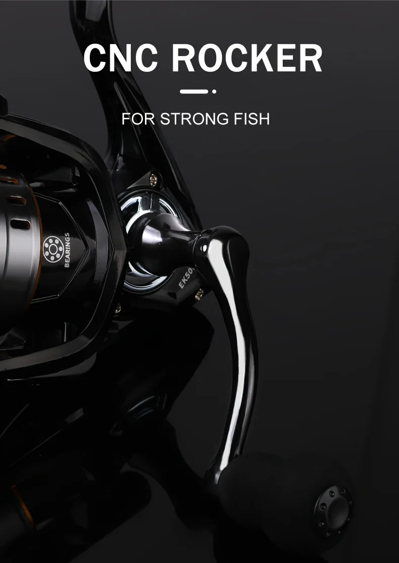 BILLINGS Spinning Reel 12KG Max Drag 5.2:1 Gear Ratio Metal Spool Durable Professional Fishing Reels, Multipurpose for Freshwater Saltwater Bass Trout Salmon Fishing