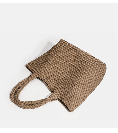 Large size women's tote bag Women's fashion bags 2024 Hot product Neoprene material women's hand-woven bag Large volume Tote bag