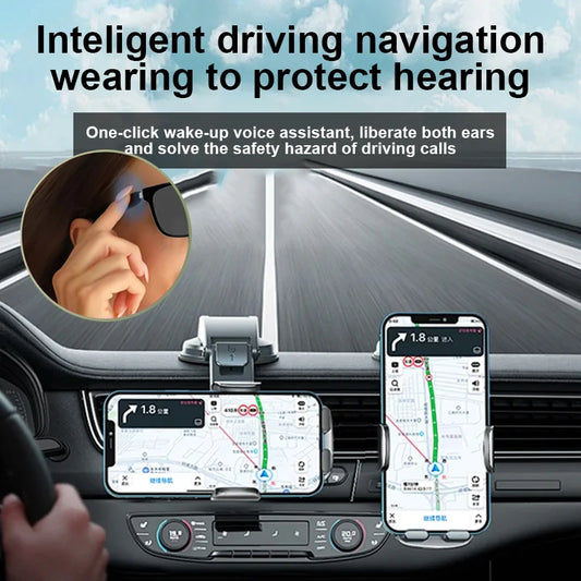 New Smart Glasses Intelligent Driving Navigation Wireless Music Play Outdoor Sunglasses Bluetooth Call Anti-blue Light Eyeglass