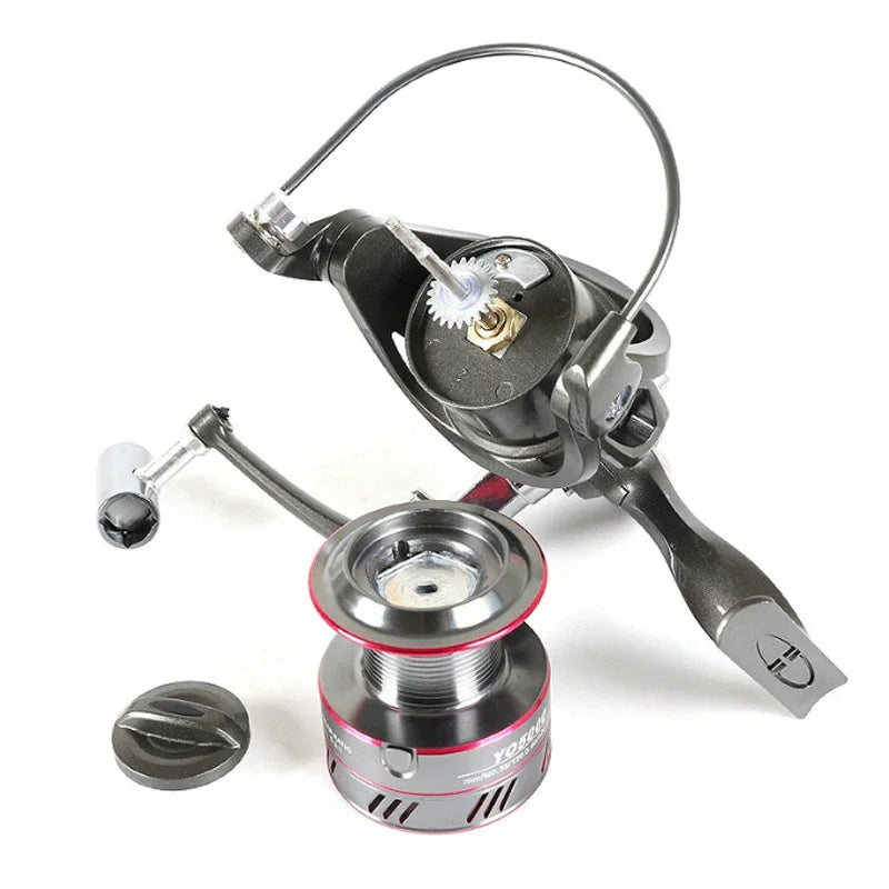 1000-7000 Series Metal Wire Cup 5.2:1 Gear Ratio, 26LB Max Drag, Spinning Fishing Reel, For Freshwater Saltwater Carp Fishing