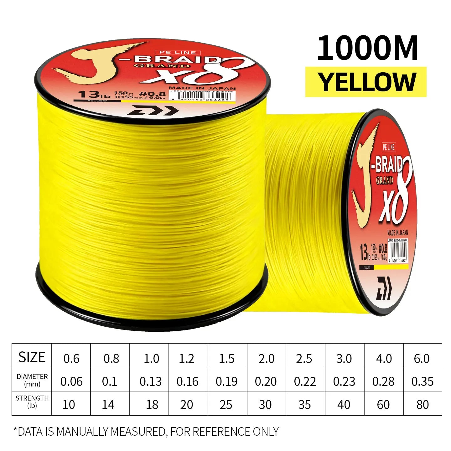 2026 Original X8DAIWA-J Braided Expedition 8 strands Fishing Line PE Super Line Sea Fishing wire 100/150/200/300/500/1000M Pesca