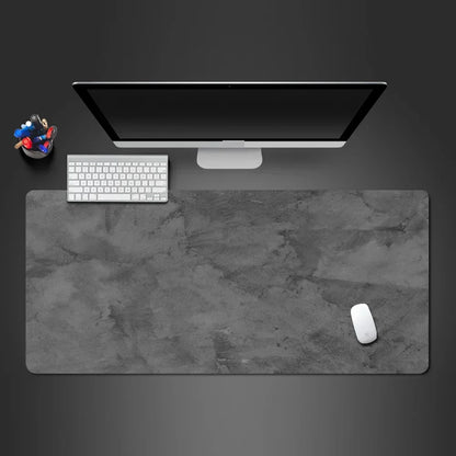 Large size table mat HD printing anti-slip design xxl desktop keyboard table mat gray series game mouse pad lock edge