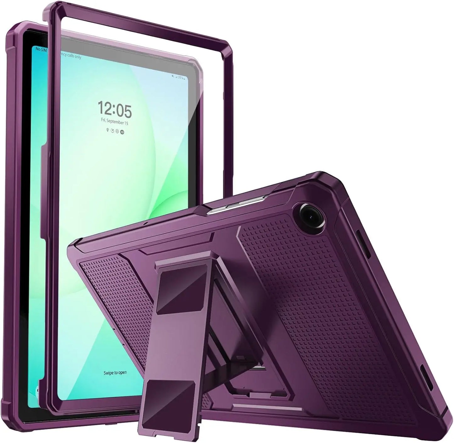 MoKo Case For Galaxy Tab A11 Plus 2025/Tab A9+ 11" 2023,Shockproof Full Body Rugged Stand Back Cover Built-in Screen Protector
