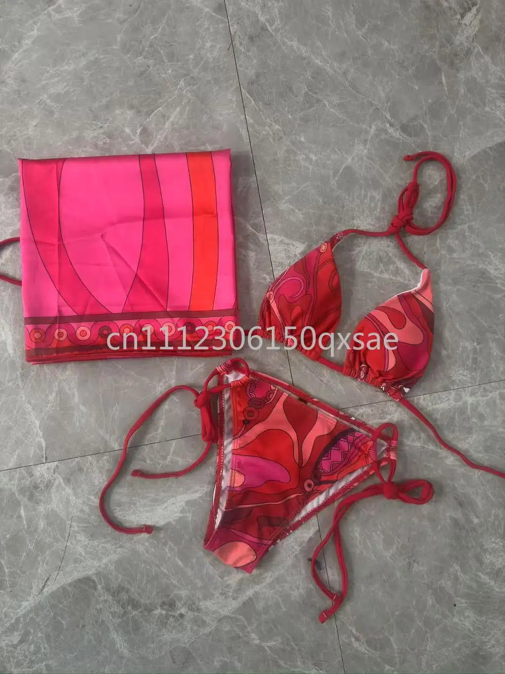 Classic Design Women's Headband Swimsuits with Letter Signature Logo Designer Brand Lady Sexy Scarf Swimsuits Beachwear