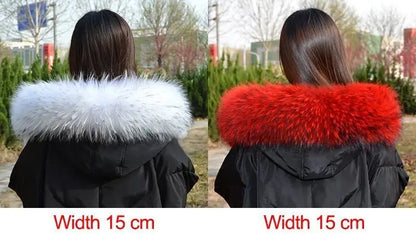 2025 Winter Raccoon Fur Collar Women Men Luxury Natural Fur Hood Trim Decors For Coat Jacket  Genuine Real Fur Shawls Scarves