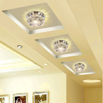 Aisle Flush LED Ceiling Lamp Living Room Crystal Corridor Aisle Lights LED Ceiling Lights Luces Front Techo Balcony Lamp Porch