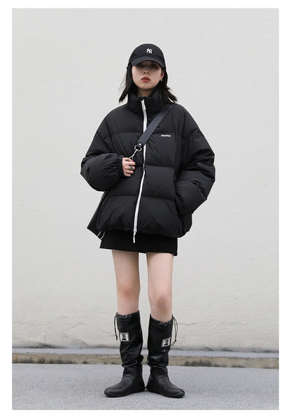 CHIC VEN Women Down Coats Streetwear Solid 90 White Duck Down Stand Collar Female Down Jacket Warm Ladies Overcoat Winter 2024