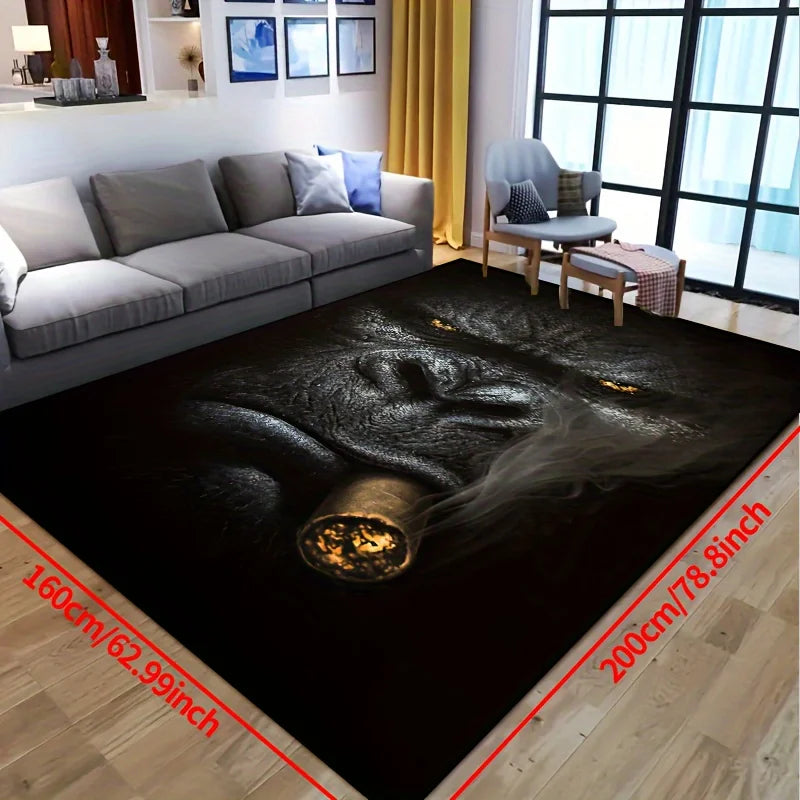 Chimpanzee Print Waterproof Doormat, Non-Slip Machine Washable Rug for Indoor Outdoor Multi-Room Home Decor