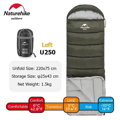 Naturehike Sleeping Bag Ultralight Winter Sleeping Bag Lightweight Waterproof Sleeping Bag Outdoor Camping Sleeping Bag