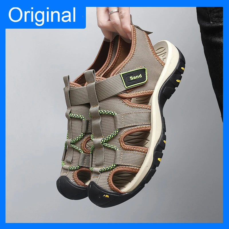 Mens Sandals Breathable Summer Outdoor Anti Slip Wear-resistant Soles Casual Shoes Youth Walking Lightweight Beach Wading Shoes