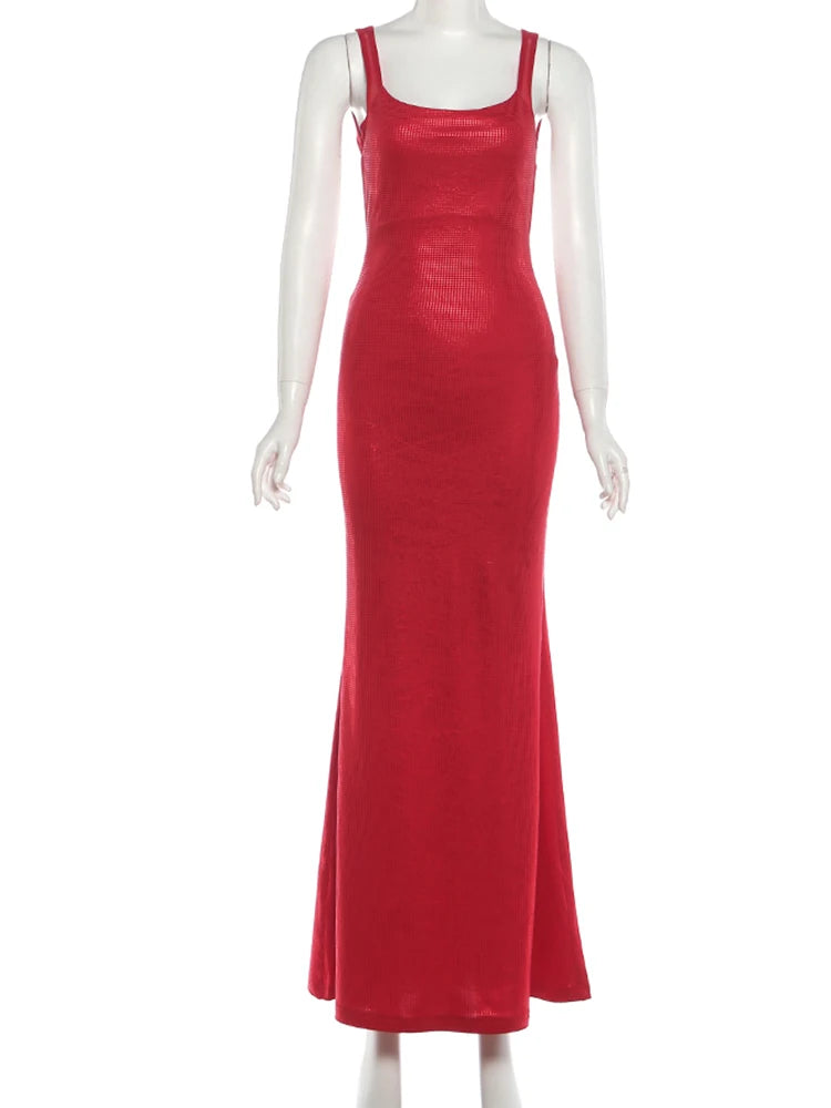 Nibber Low-Neck print Stretch Backless Sequin Dress Women Sexy Sleeveless Skinny Elegant Fashion Party chic Club Maxi Bodycon