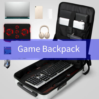 Gaming Laptop Backpack Anti-theft Waterproof Backpack USB Men's PC Hard Shell Business Travel Backpack Stereotype Game Bag 17.3