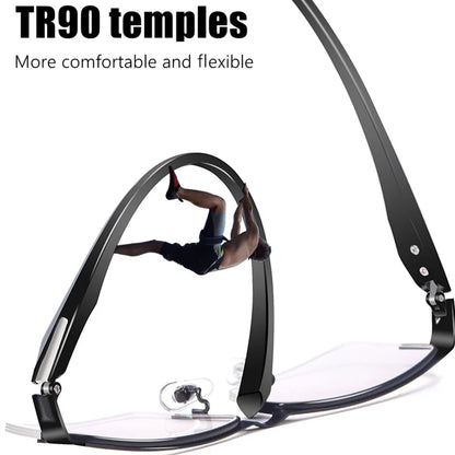 Smart Progressive Photochromic Reading Glasses Men TR90 Multi-Focus Anti Blue Ray Business Eyeglasses Fashion Half-Frame +2.5