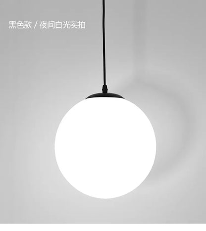 Black White Golden Ball Chandelier Lights Glass Frosted Lampshade Restaurant Bar Kitchen Hanging Lamps G9 E27 Indoor Lighting