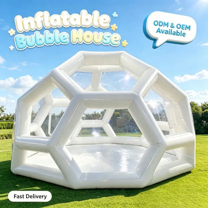 Starry Sky Soccer Airtight Inflatable Bubble House, Clear PVC Football Dome for Stargazing Party Event Photo Booth Decor