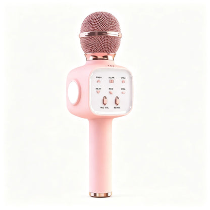 Wireless Bluetooth 5.2 Karaoke Microphone Portable Speaker Voice Changer RGB LED Premium Party Entertainment Singing Machine TWS Kids Adults Gift