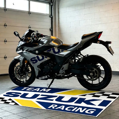 Suzuki Motorsports Carpet Garage Mat Racing Cool Motorcycle Display Electric Bike Mat Entrance Doormat Bedroom Home Decoration